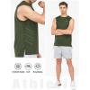 imageNORTHYARD Mens Athletic Workout Tank Top Running Gym Sleeveless Shirts Quick Dry Lightweight Training Sport Muscle TankArmygreen