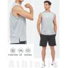 imageNORTHYARD Mens Athletic Workout Tank Top Running Gym Sleeveless Shirts Quick Dry Lightweight Training Sport Muscle TankLight Grey