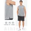 imageNORTHYARD Mens Athletic Workout Tank Top Running Gym Sleeveless Shirts Quick Dry Lightweight Training Sport Muscle TankSmoke Heather