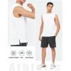 imageNORTHYARD Mens Athletic Workout Tank Top Running Gym Sleeveless Shirts Quick Dry Lightweight Training Sport Muscle TankWhite