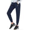 imageNORTHYARD Womens Running Athletic Pants Track Lightweight Joggers Workout Jogging Casual Sweatpants with Zipper PocketsNavy