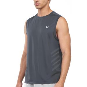 imageNORTHYARD Mens Athletic Workout Tank Top Running Gym Sleeveless Shirts Quick Dry Lightweight Training Sport Muscle TankDark Grey