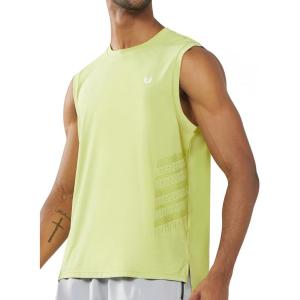 imageNORTHYARD Mens Athletic Workout Tank Top Running Gym Sleeveless Shirts Quick Dry Lightweight Training Sport Muscle TankLemonyellow