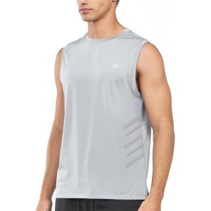 imageNORTHYARD Mens Athletic Workout Tank Top Running Gym Sleeveless Shirts Quick Dry Lightweight Training Sport Muscle TankLight Grey