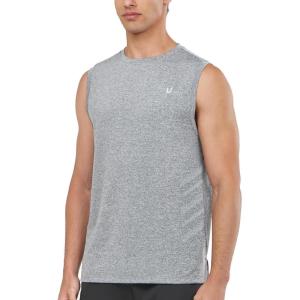 imageNORTHYARD Mens Athletic Workout Tank Top Running Gym Sleeveless Shirts Quick Dry Lightweight Training Sport Muscle TankSmoke Heather