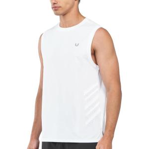 imageNORTHYARD Mens Athletic Workout Tank Top Running Gym Sleeveless Shirts Quick Dry Lightweight Training Sport Muscle TankWhite