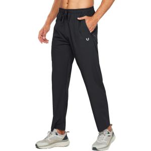 imageNORTHYARD Mens Fleece Lined Pants Athletic Workout Running Joggers Winter Warm Wind Sweatpants for Active Gym Track JoggingBlack