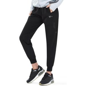 imageNORTHYARD Womens Running Athletic Pants Track Lightweight Joggers Workout Jogging Casual Sweatpants with Zipper PocketsBlack