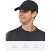imageNORTHYARD Mens Running Hats UPF40 Quick Dry Breathable Mesh Golf Hats Lightweight Baseball Hats Cooling Tennis CapBlack