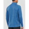 imageNORTHYARD Mens Running Shirt Long Sleeve Quarter Zip Pullover Moisture Wicking Quick Dry Athletic Workout ShirtsBlueheather