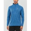 imageNORTHYARD Mens Running Shirt Long Sleeve Quarter Zip Pullover Moisture Wicking Quick Dry Athletic Workout ShirtsBlueheather
