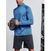 imageNORTHYARD Mens Running Shirt Long Sleeve Quarter Zip Pullover Moisture Wicking Quick Dry Athletic Workout ShirtsBlueheather