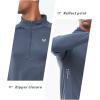 imageNORTHYARD Mens Running Shirt Long Sleeve Quarter Zip Pullover Moisture Wicking Quick Dry Athletic Workout ShirtsCoolgrey