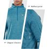 imageNORTHYARD Mens Running Shirt Long Sleeve Quarter Zip Pullover Moisture Wicking Quick Dry Athletic Workout ShirtsCoralheather