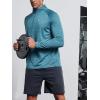 imageNORTHYARD Mens Running Shirt Long Sleeve Quarter Zip Pullover Moisture Wicking Quick Dry Athletic Workout ShirtsCoralheather