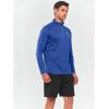 imageNORTHYARD Mens Running Shirt Long Sleeve Quarter Zip Pullover Moisture Wicking Quick Dry Athletic Workout ShirtsDarkblue