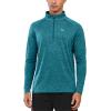 imageNORTHYARD Mens Running Shirt Long Sleeve Quarter Zip Pullover Moisture Wicking Quick Dry Athletic Workout ShirtsDarkgreenheather