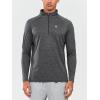 imageNORTHYARD Mens Running Shirt Long Sleeve Quarter Zip Pullover Moisture Wicking Quick Dry Athletic Workout ShirtsGreyheather