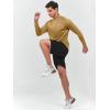 imageNORTHYARD Mens Running Shirt Long Sleeve Quarter Zip Pullover Moisture Wicking Quick Dry Athletic Workout ShirtsKhaki