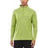 imageNORTHYARD Mens Running Shirt Long Sleeve Quarter Zip Pullover Moisture Wicking Quick Dry Athletic Workout ShirtsLightgreenheather