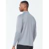 imageNORTHYARD Mens Running Shirt Long Sleeve Quarter Zip Pullover Moisture Wicking Quick Dry Athletic Workout ShirtsLightgrey