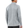 imageNORTHYARD Mens Running Shirt Long Sleeve Quarter Zip Pullover Moisture Wicking Quick Dry Athletic Workout ShirtsLightheather