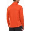 imageNORTHYARD Mens Running Shirt Long Sleeve Quarter Zip Pullover Moisture Wicking Quick Dry Athletic Workout ShirtsOrange