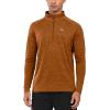 imageNORTHYARD Mens Running Shirt Long Sleeve Quarter Zip Pullover Moisture Wicking Quick Dry Athletic Workout ShirtsOrangeheather