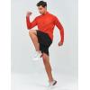 imageNORTHYARD Mens Running Shirt Long Sleeve Quarter Zip Pullover Moisture Wicking Quick Dry Athletic Workout ShirtsRed