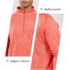imageNORTHYARD Mens Running Shirt Long Sleeve Quarter Zip Pullover Moisture Wicking Quick Dry Athletic Workout ShirtsRedheather