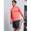 imageNORTHYARD Mens Running Shirt Long Sleeve Quarter Zip Pullover Moisture Wicking Quick Dry Athletic Workout ShirtsRedheather