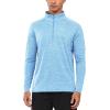 imageNORTHYARD Mens Running Shirt Long Sleeve Quarter Zip Pullover Moisture Wicking Quick Dry Athletic Workout ShirtsSkyheather