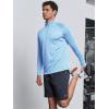 imageNORTHYARD Mens Running Shirt Long Sleeve Quarter Zip Pullover Moisture Wicking Quick Dry Athletic Workout ShirtsSkyheather