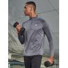 imageNORTHYARD Mens Running Shirt Long Sleeve Quarter Zip Pullover Moisture Wicking Quick Dry Athletic Workout ShirtsSmokegrey