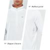 imageNORTHYARD Mens Running Shirt Long Sleeve Quarter Zip Pullover Moisture Wicking Quick Dry Athletic Workout ShirtsWhite