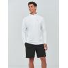 imageNORTHYARD Mens Running Shirt Long Sleeve Quarter Zip Pullover Moisture Wicking Quick Dry Athletic Workout ShirtsWhite