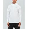 imageNORTHYARD Mens Running Shirt Long Sleeve Quarter Zip Pullover Moisture Wicking Quick Dry Athletic Workout ShirtsWhite