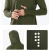 imageNORTHYARD Mens UPF 50 Hoodie Shirts Rash Guard Long Sleeve Sun Protection SPF Fishing Shirt UV for Athletic Running SwimArmygreen