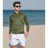 imageNORTHYARD Mens UPF 50 Hoodie Shirts Rash Guard Long Sleeve Sun Protection SPF Fishing Shirt UV for Athletic Running SwimArmygreen
