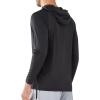 imageNORTHYARD Mens UPF 50 Hoodie Shirts Rash Guard Long Sleeve Sun Protection SPF Fishing Shirt UV for Athletic Running SwimBlack