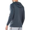 imageNORTHYARD Mens UPF 50 Hoodie Shirts Rash Guard Long Sleeve Sun Protection SPF Fishing Shirt UV for Athletic Running SwimDarkgrey