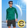 imageNORTHYARD Mens UPF 50 Hoodie Shirts Rash Guard Long Sleeve Sun Protection SPF Fishing Shirt UV for Athletic Running SwimEvergreen
