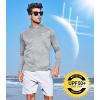 imageNORTHYARD Mens UPF 50 Hoodie Shirts Rash Guard Long Sleeve Sun Protection SPF Fishing Shirt UV for Athletic Running SwimGreyheather
