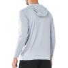 imageNORTHYARD Mens UPF 50 Hoodie Shirts Rash Guard Long Sleeve Sun Protection SPF Fishing Shirt UV for Athletic Running SwimLightgrey