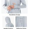 imageNORTHYARD Mens UPF 50 Hoodie Shirts Rash Guard Long Sleeve Sun Protection SPF Fishing Shirt UV for Athletic Running SwimLightgrey