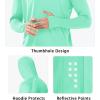 imageNORTHYARD Mens UPF 50 Hoodie Shirts Rash Guard Long Sleeve Sun Protection SPF Fishing Shirt UV for Athletic Running SwimLightmint