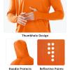 imageNORTHYARD Mens UPF 50 Hoodie Shirts Rash Guard Long Sleeve Sun Protection SPF Fishing Shirt UV for Athletic Running SwimOrange