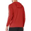 imageNORTHYARD Mens UPF 50 Hoodie Shirts Rash Guard Long Sleeve Sun Protection SPF Fishing Shirt UV for Athletic Running SwimRed