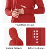 imageNORTHYARD Mens UPF 50 Hoodie Shirts Rash Guard Long Sleeve Sun Protection SPF Fishing Shirt UV for Athletic Running SwimRed