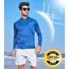 imageNORTHYARD Mens UPF 50 Hoodie Shirts Rash Guard Long Sleeve Sun Protection SPF Fishing Shirt UV for Athletic Running SwimRoyalblue